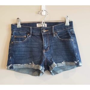 High Waisted Dark Denim Shorts